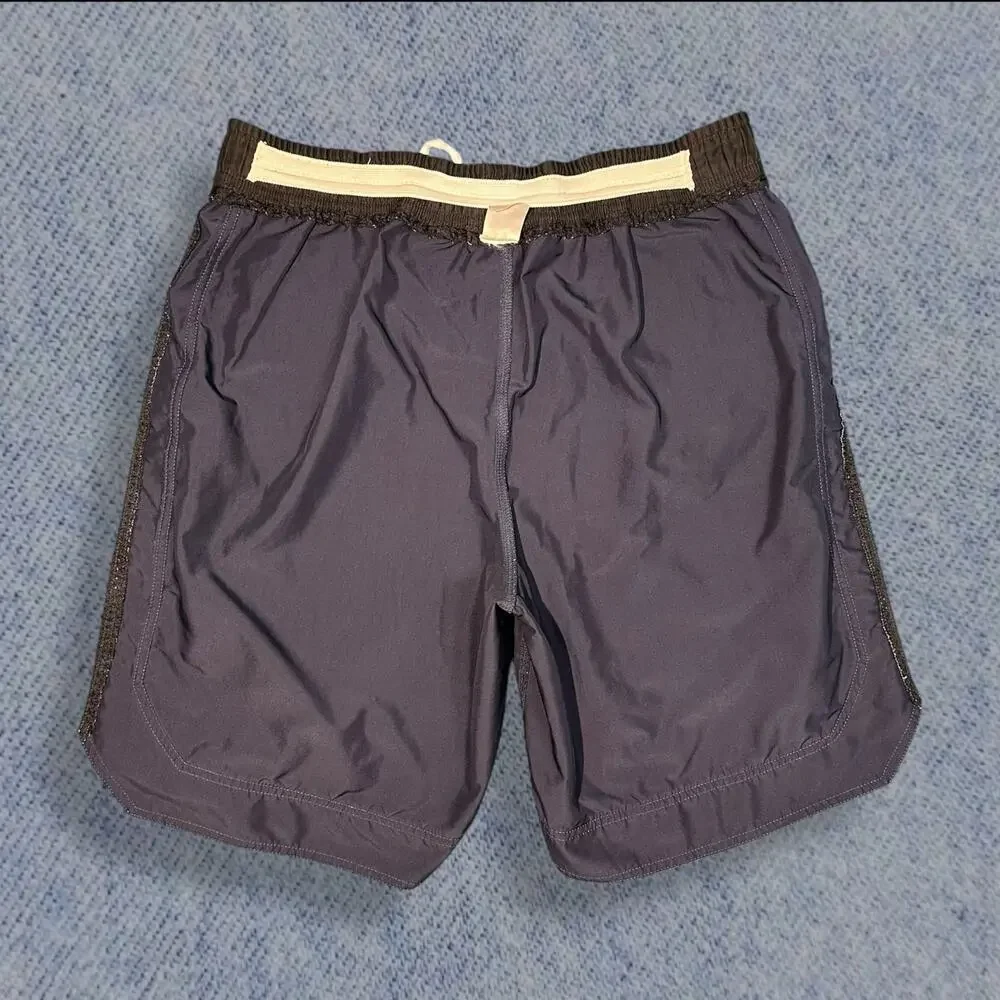 Vintage Nike Swim Trunks  - Navy Blue, Black & White - Men’s Size L-XL
